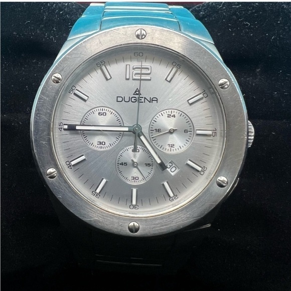 DUGENA OS20 Chronograph Quartz Men’s Watch | Stainless Steel Vintage - Picture 13 of 16